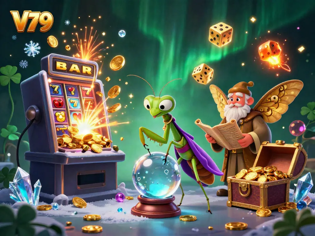 Experience a magical moment at V79 with a fortune teller, moth librarian, and casino excitement all around.