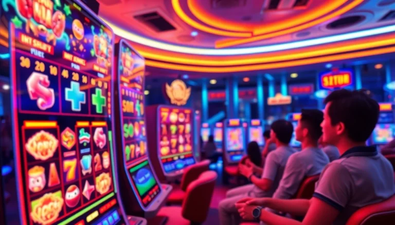 Exciting online gaming scene featuring hoki138 pro slot games with vibrant animations and player engagement.