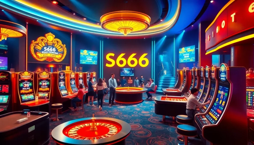 Experience the dynamic online betting atmosphere at S666.nyc, showcasing casino excitement and modern technology.