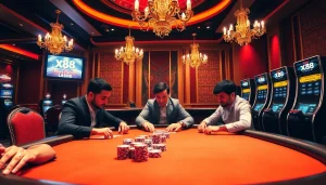 Experience the thrill of high-stakes gambling in a luxurious x88 poker room.