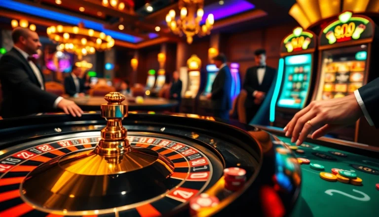 Experience the thrill of s8 gaming at an upscale casino with roulette action and gleaming chips.