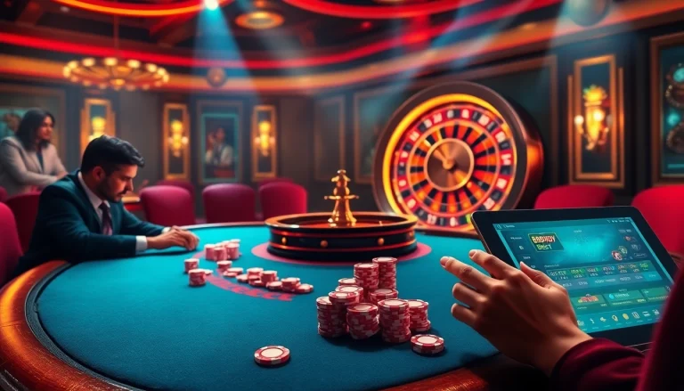 Experience the excitement of 888NOW bet with a luxurious casino atmosphere featuring poker and roulette.