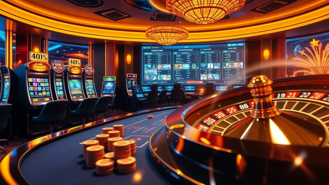 Experience the thrill of online gaming at 98win.gg with vibrant casino elements.
