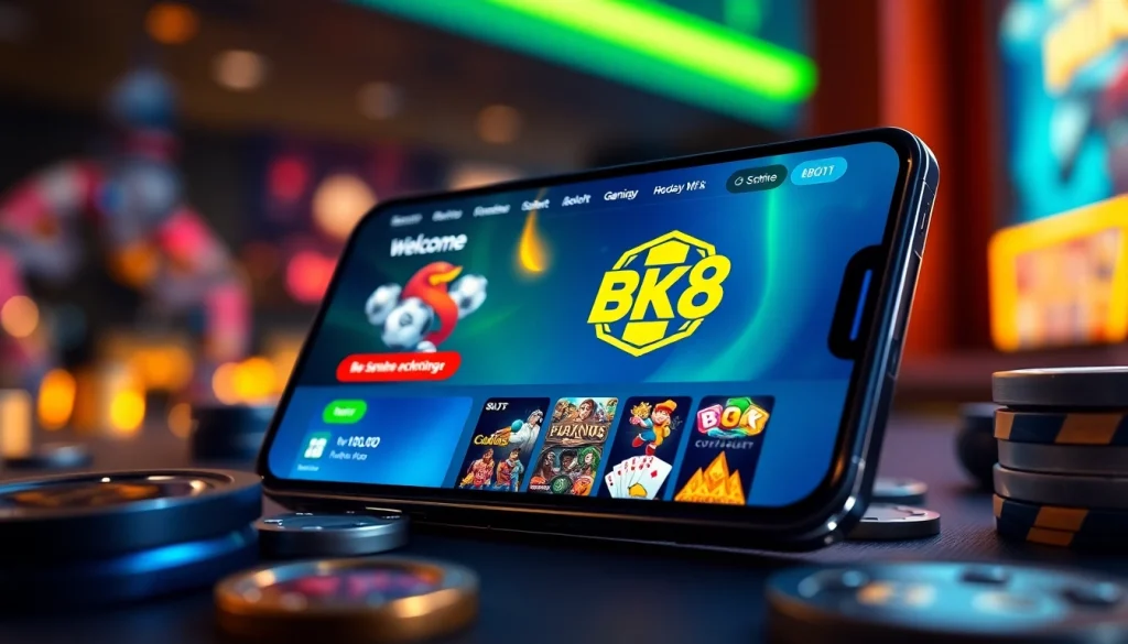 Explore the exciting BK860s.com gaming interface showcasing diverse gaming options for users.