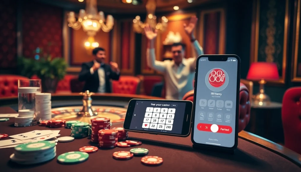 Experience the excitement of winning at 88i with a luxurious casino scene featuring a roulette wheel and gaming table.