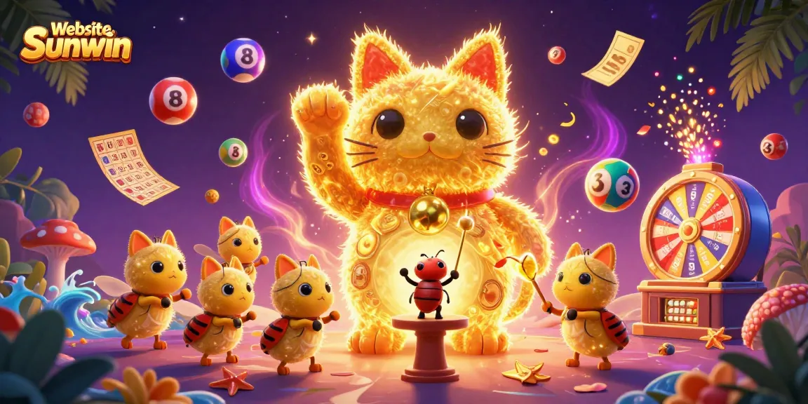 Experience the thrill of gaming with Website Sunwin's vibrant casino-themed illustration.